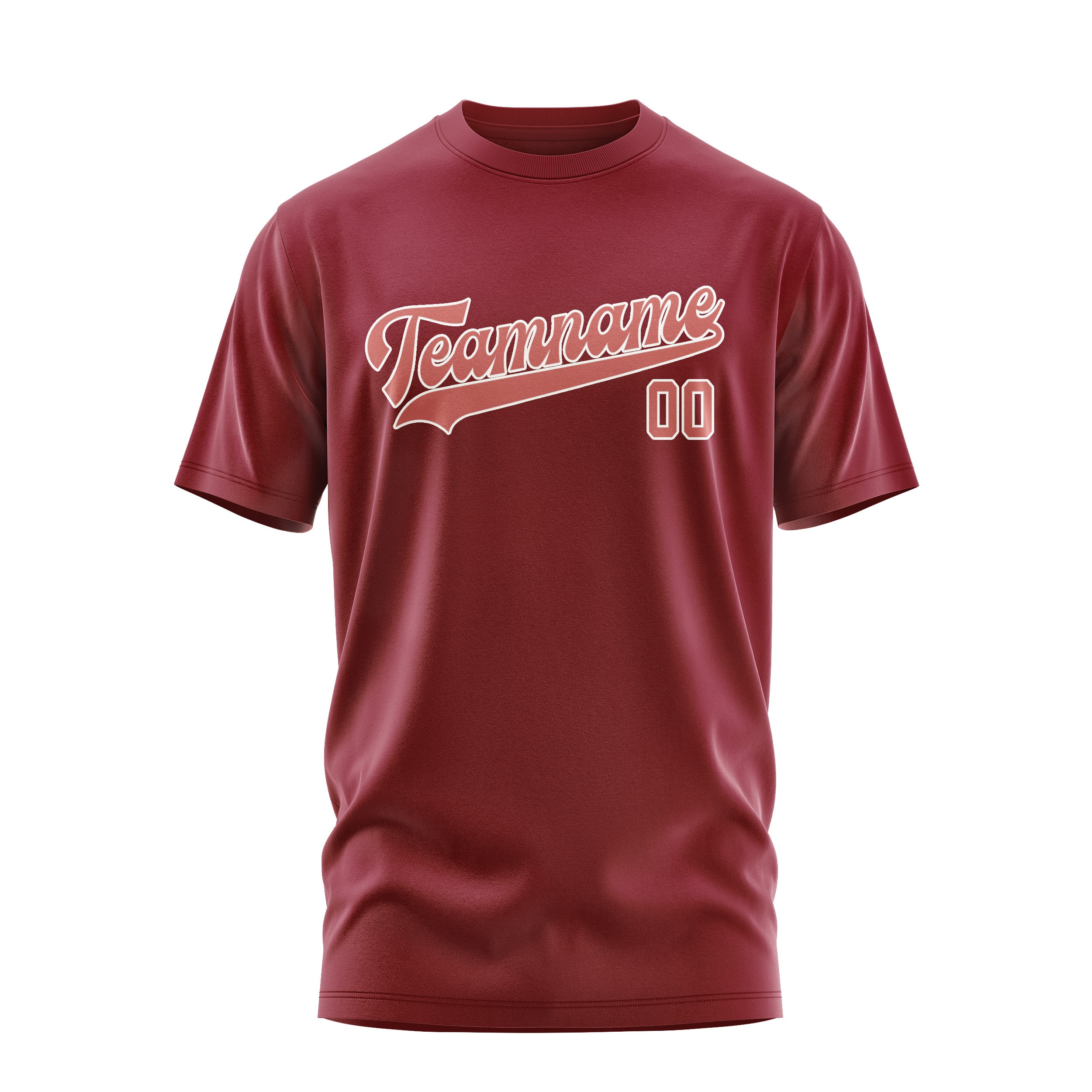 Maßgeschneidertes Karmesinrot Kupferrose T-Shirt