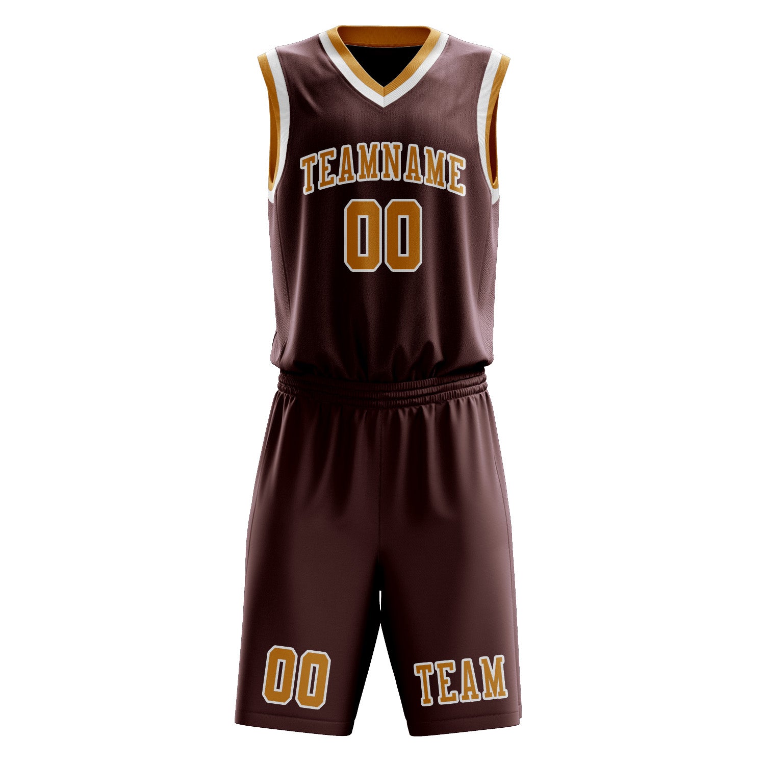 Benutzerdefiniertes Professionelles Karmesinrot Gelb Basketballtrikot-Set