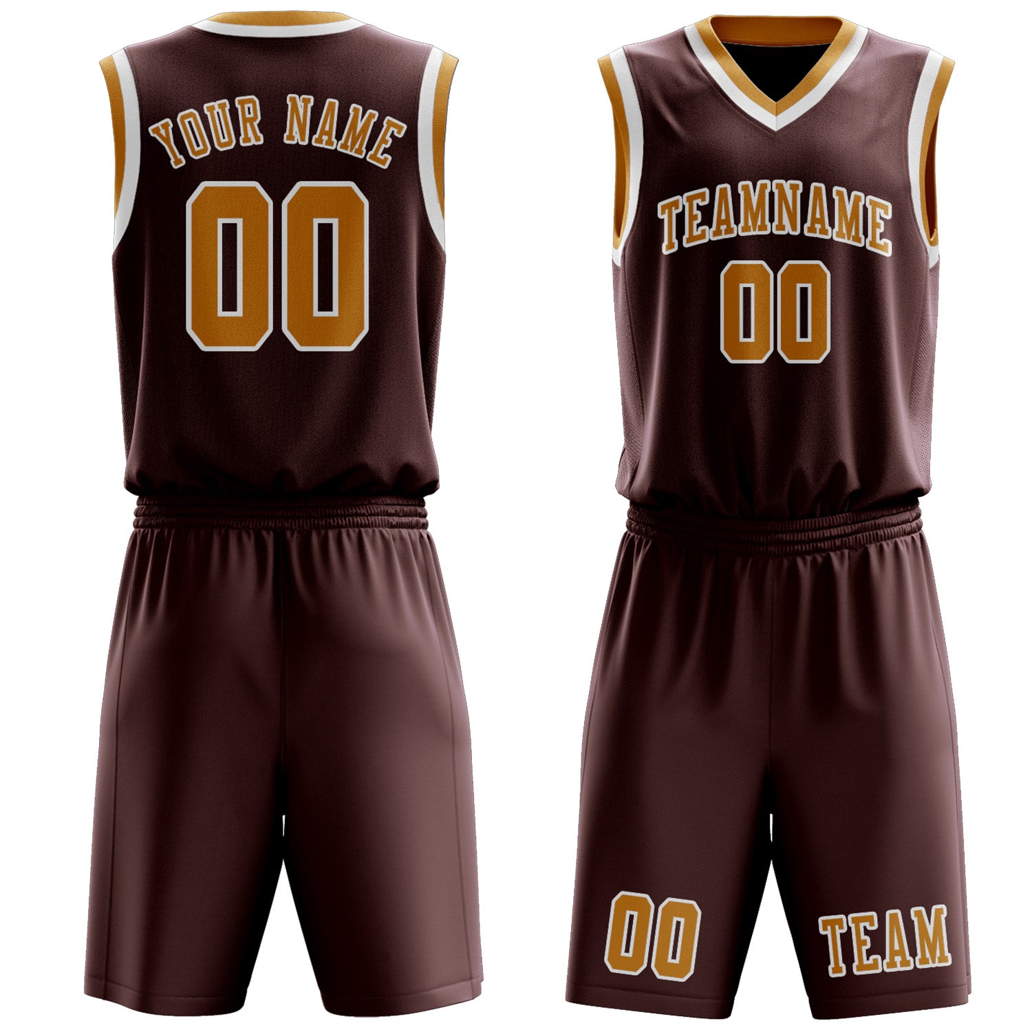 Benutzerdefiniertes Professionelles Karmesinrot Gelb Basketballtrikot-Set