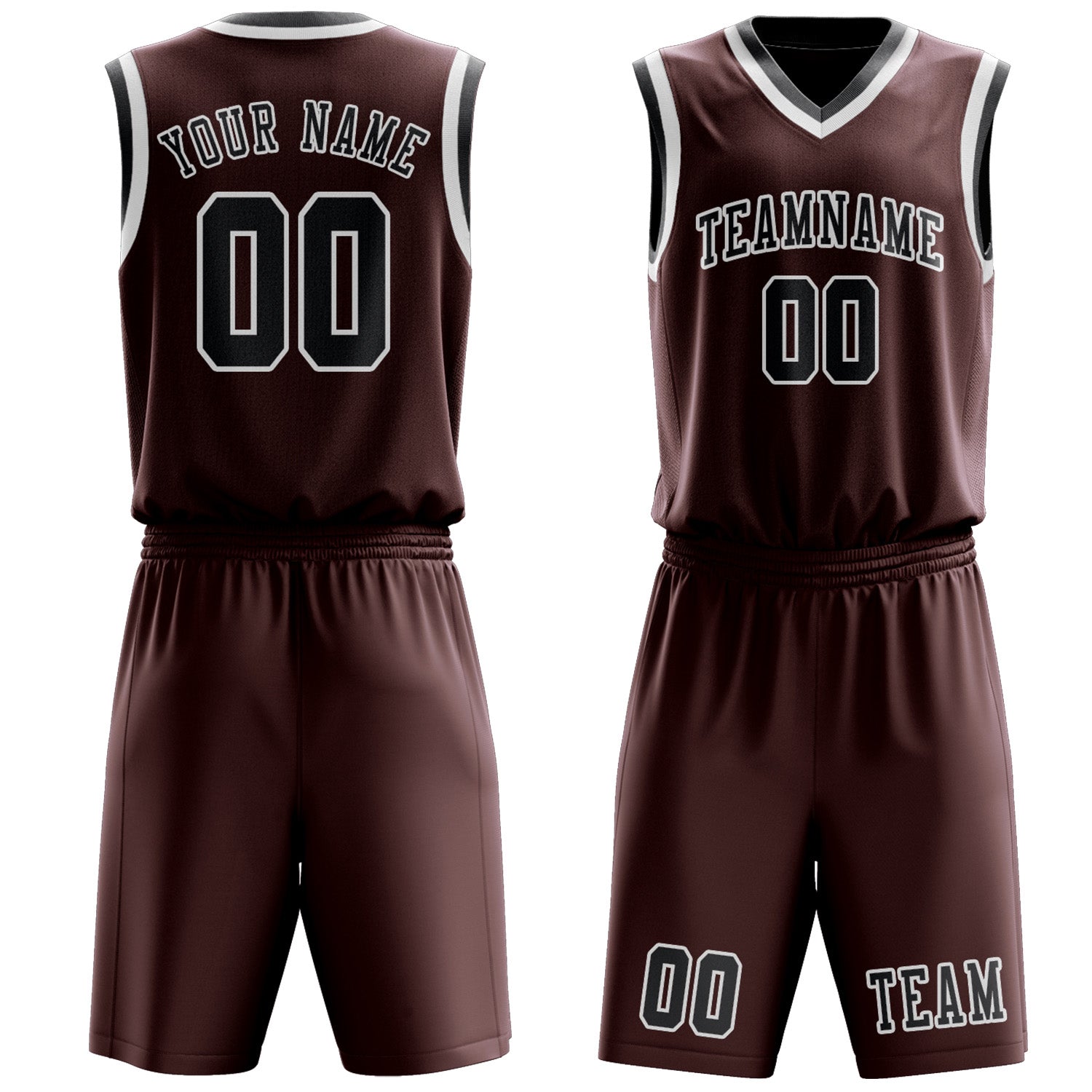 Benutzerdefiniertes Professionelles Karmesinrot Dunkelgrau Basketballtrikot-Set