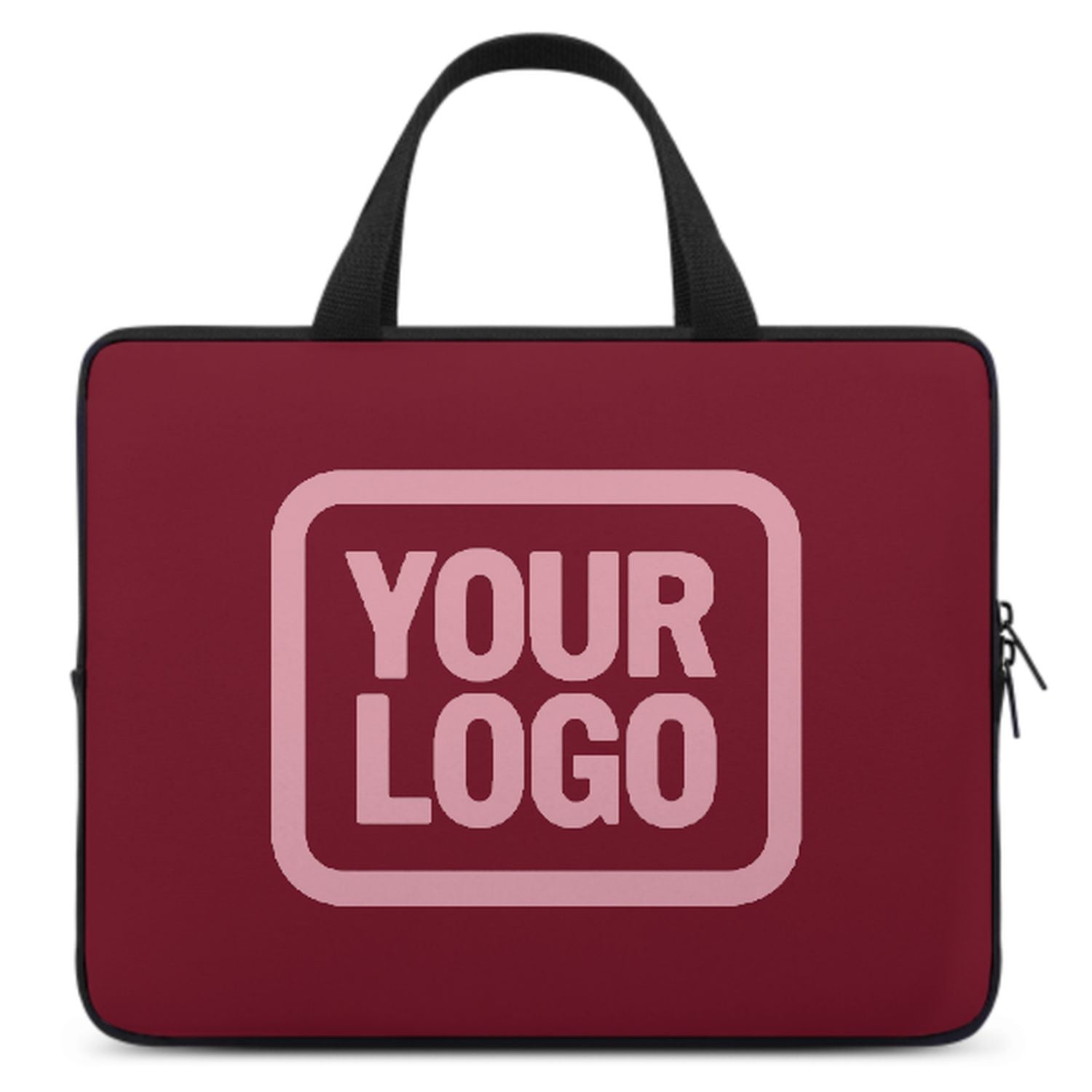 Borsa per laptop rosa chiaro cremisi personalizzata