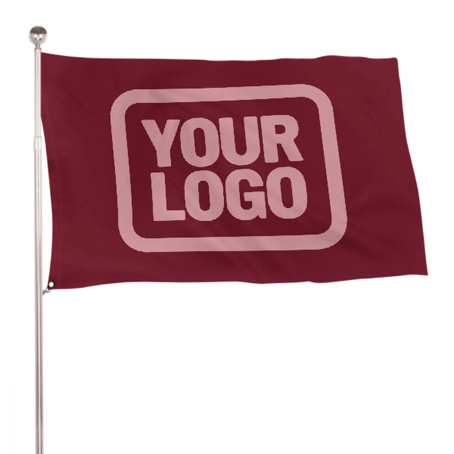 Maßgeschneidertes Karmesinrot Rosa Flagge