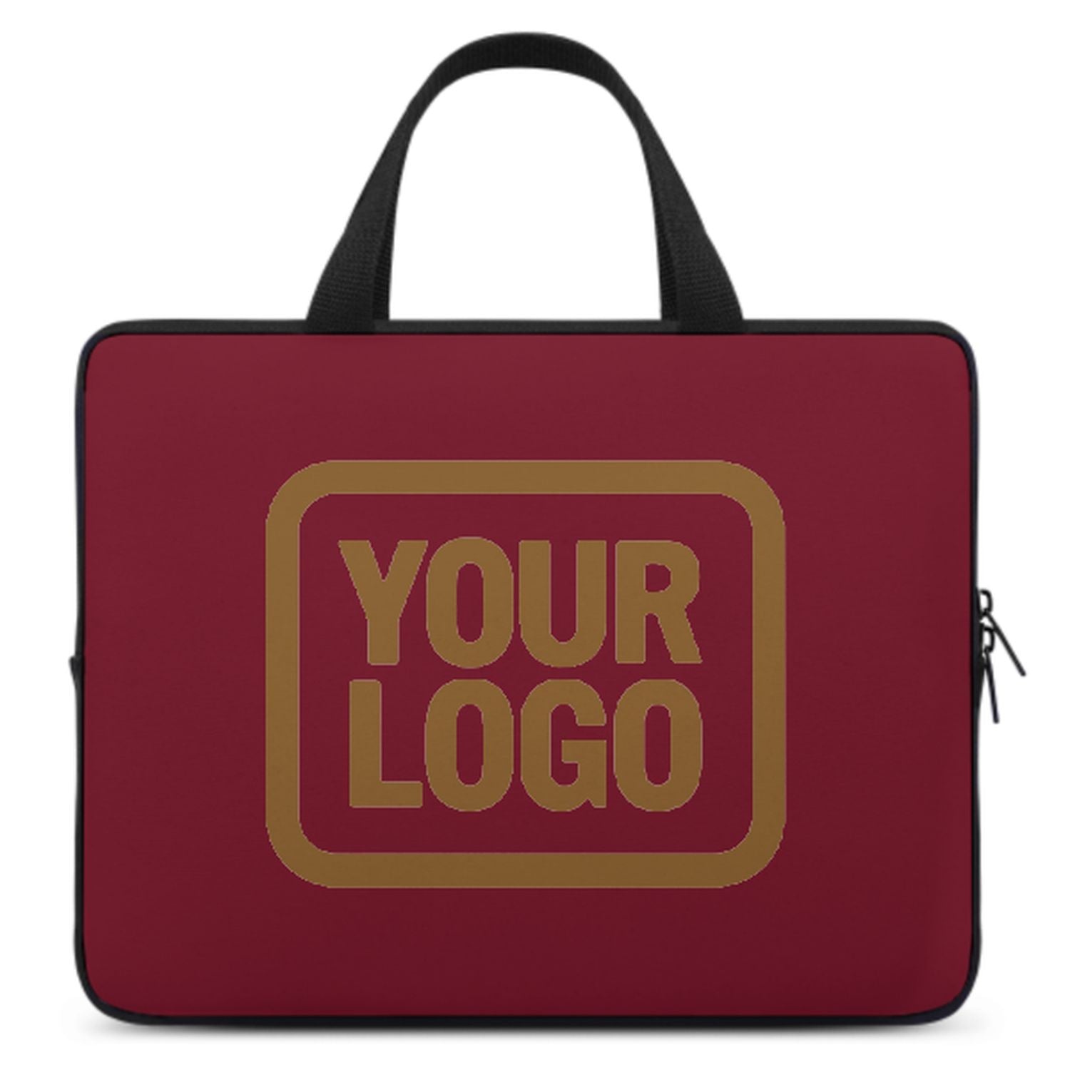 Borsa per laptop color cachi cremisi personalizzata