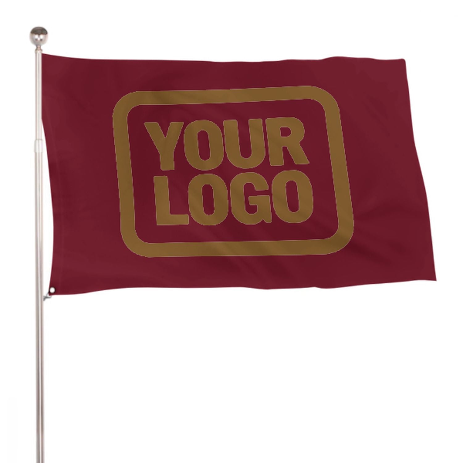 Maßgeschneidertes Karmesinrot Khaki Flagge