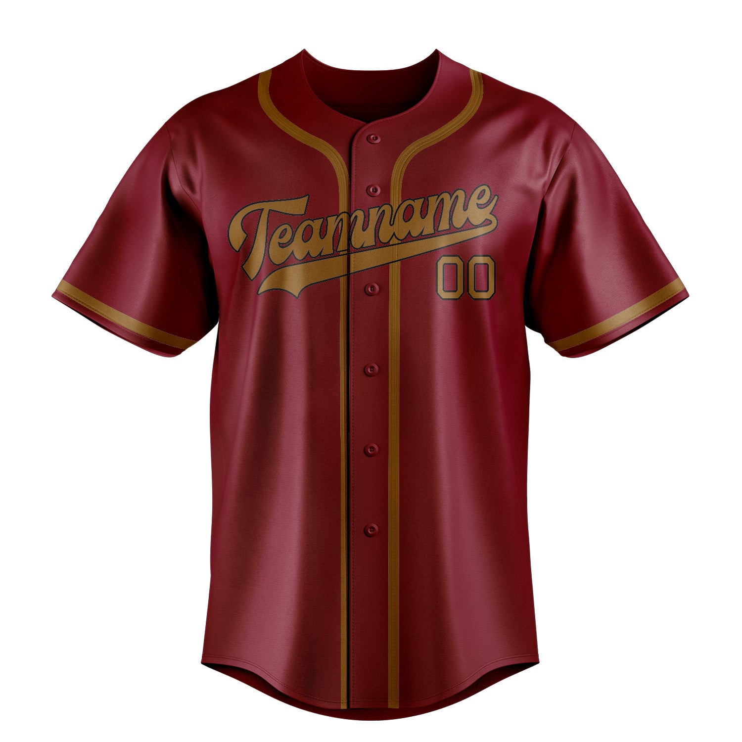 Benutzerdefiniertes Professionelles Karmesinrot Khaki Baseballtrikot
