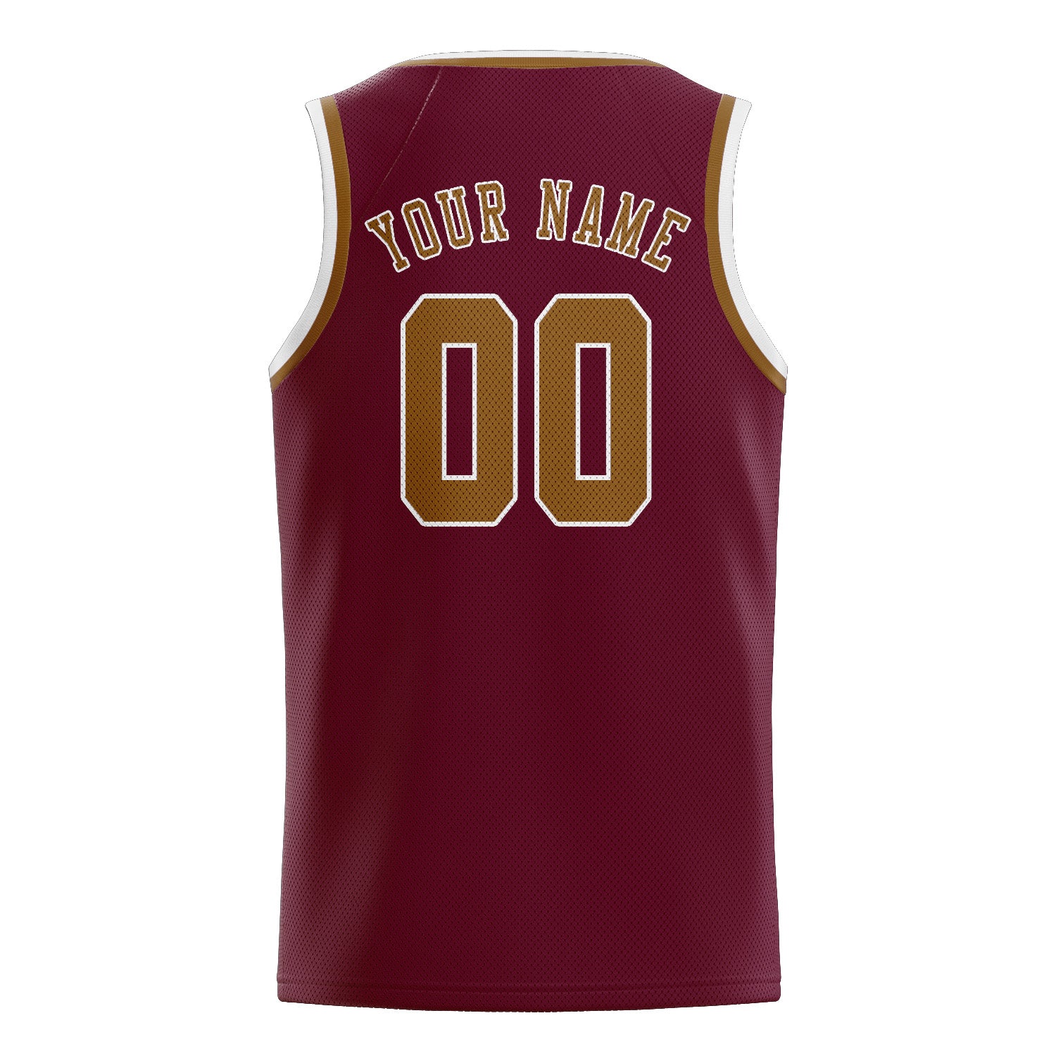 Benutzerdefiniertes Professionelles Karmesinrot Khaki Basketballtrikot