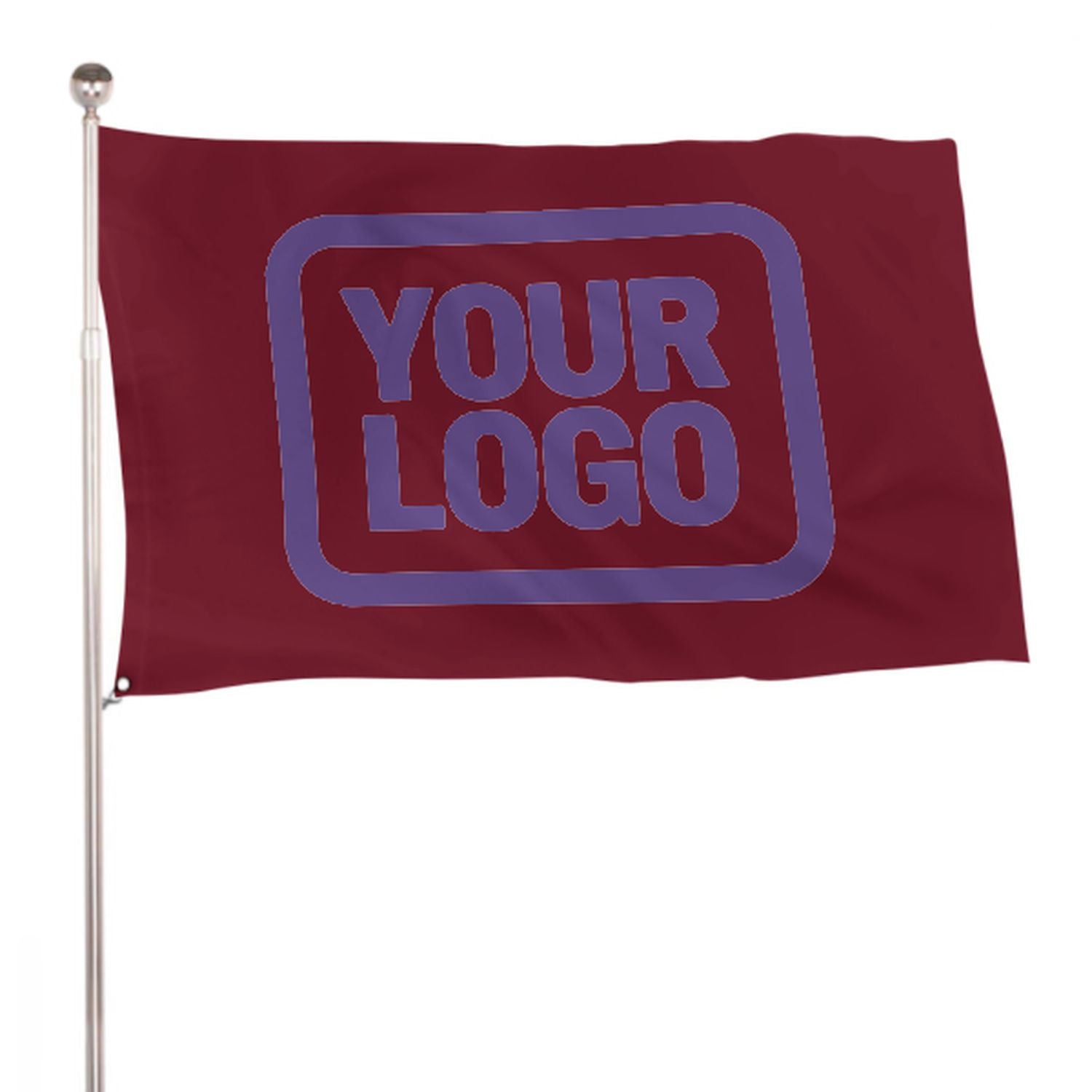 Maßgeschneidertes Karmesinrot Lavendel Flagge
