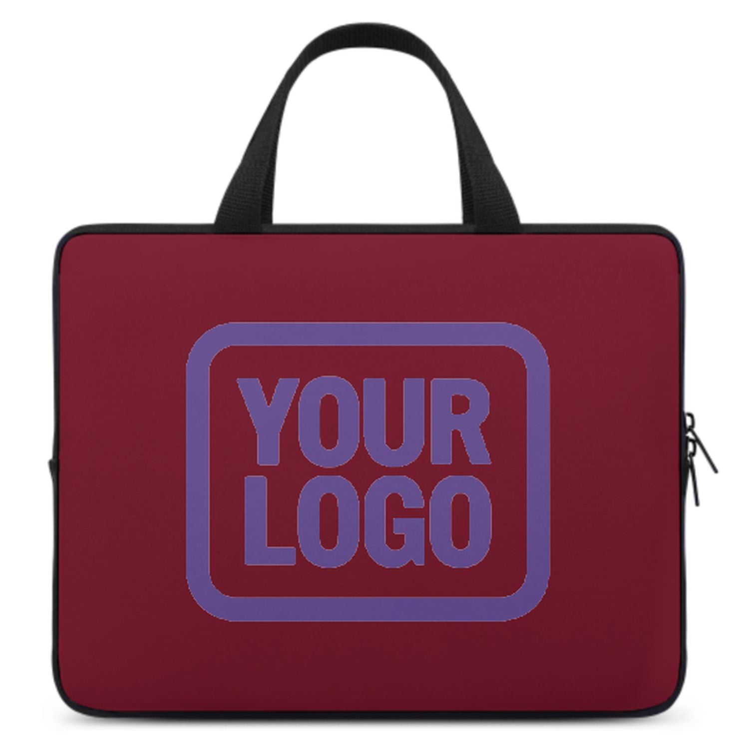 Borsa per laptop viola chiaro cremisi su misura