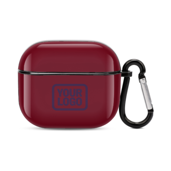 Maßgeschneidertes Karmesinrot Lila AirPods-Hülle (3. Generation)