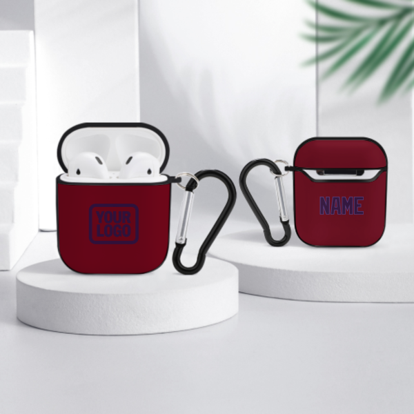 Maßgeschneidertes Karmesinrot Lila AirPods-Hülle
