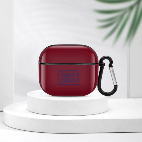 Maßgeschneidertes Karmesinrot Lila AirPods-Hülle (3. Generation)