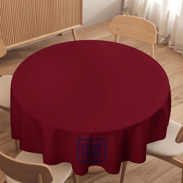 Maßgeschneidertes Karmesinrot Lila Runde Tischdecke