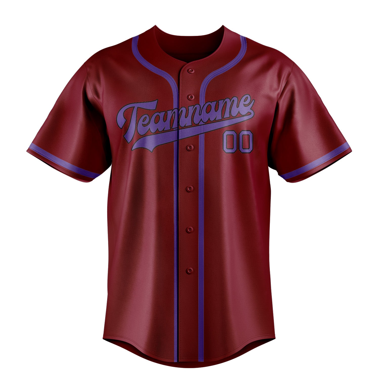 Benutzerdefiniertes Professionelles Karmesinrot Lavendel Baseballtrikot