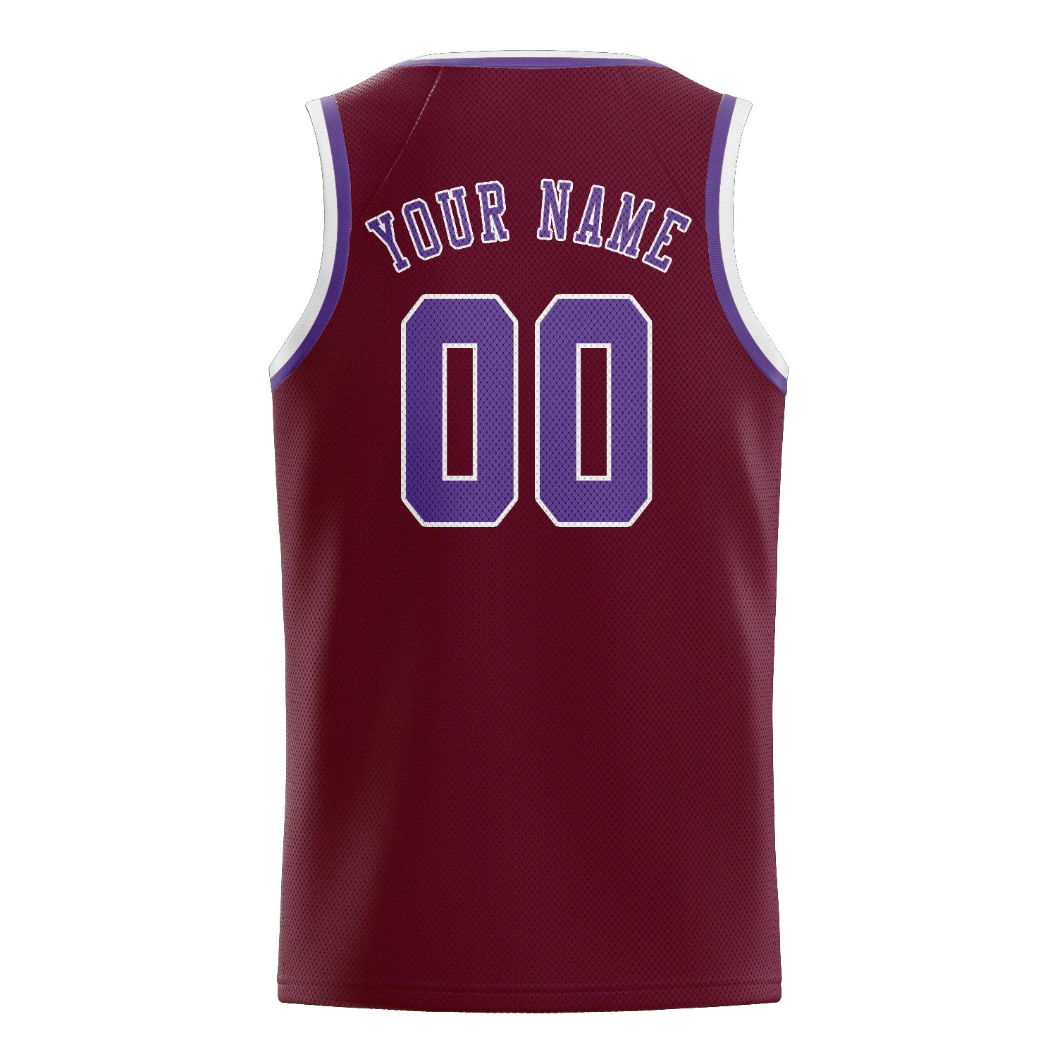 Benutzerdefiniertes Professionelles Karmesinrot Lavendel Basketballtrikot