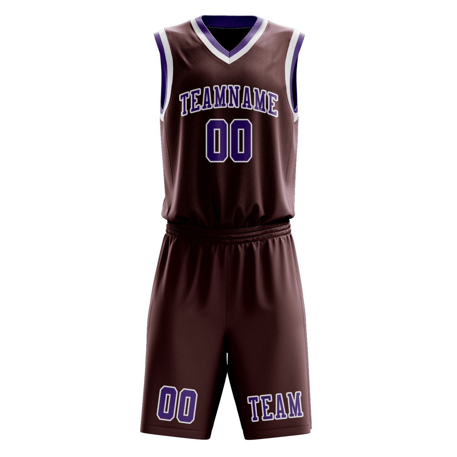 Benutzerdefiniertes Professionelles Karmesinrot Lavendel Basketballtrikot-Set