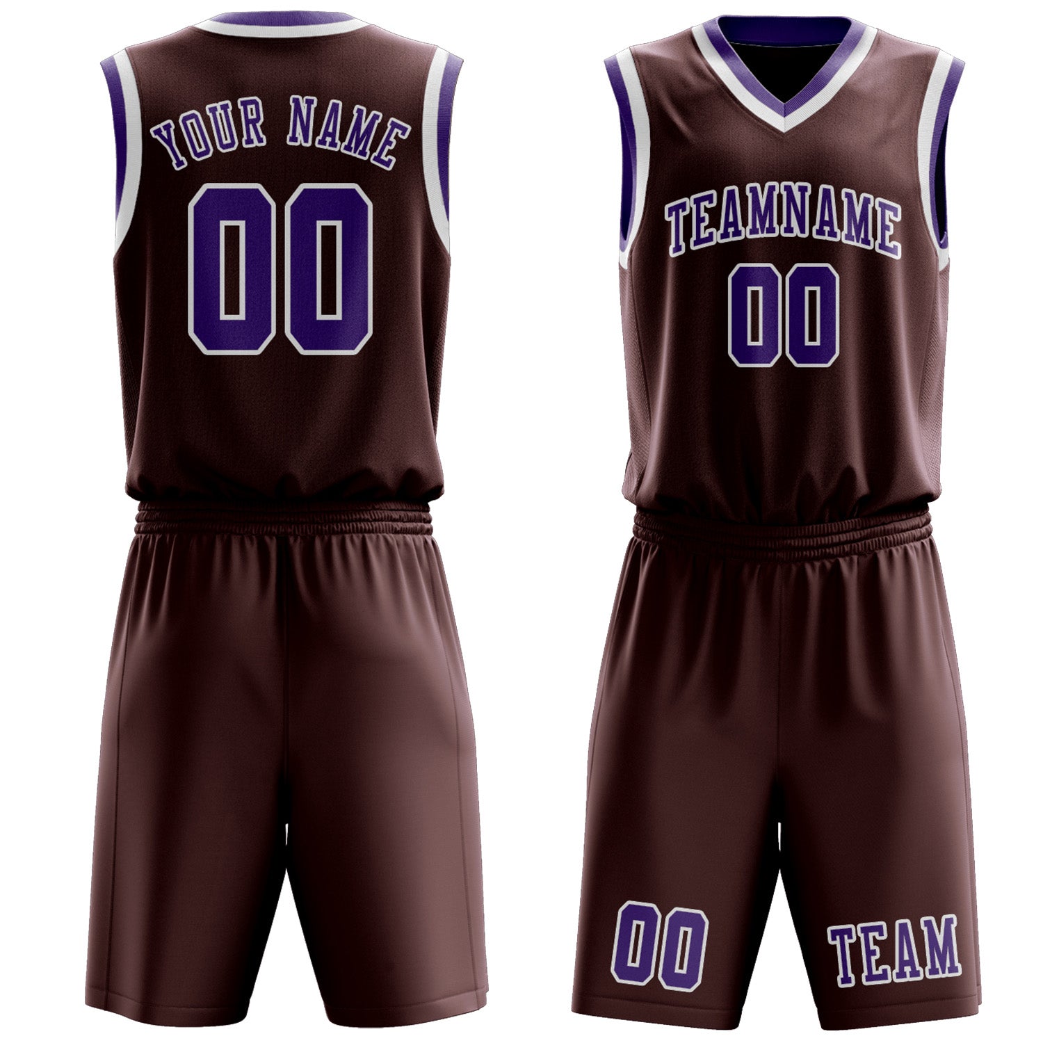 Benutzerdefiniertes Professionelles Karmesinrot Lavendel Basketballtrikot-Set