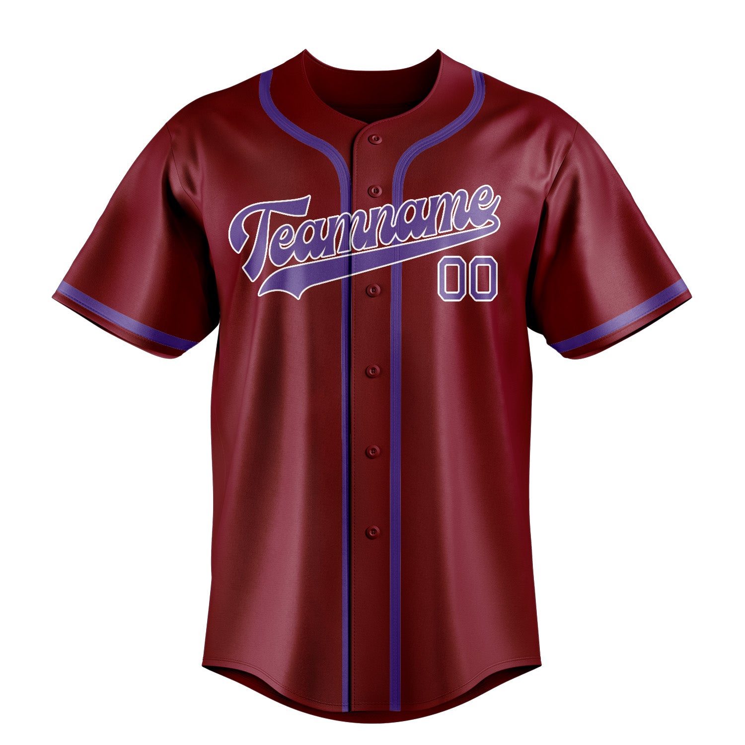 Benutzerdefiniertes Professionelles Karmesinrot Lavendel Baseballtrikot