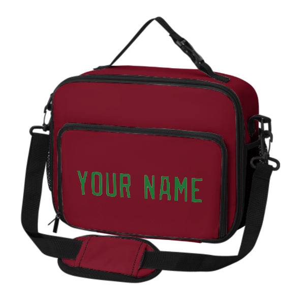 Maßgeschneidertes Karmesinrot Emerald Green Lunch-Tasche