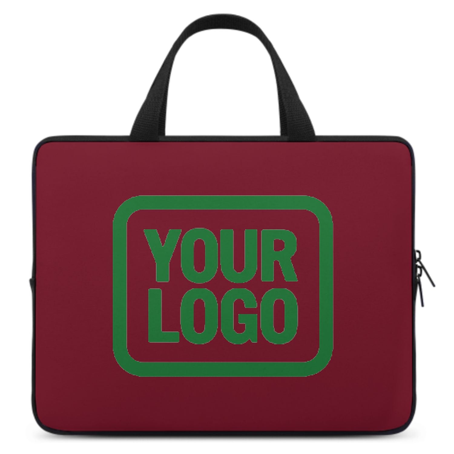 Borsa per laptop verde smeraldo cremisi personalizzata
