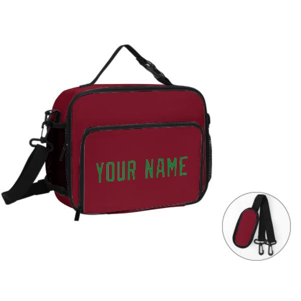Maßgeschneidertes Karmesinrot Emerald Green Lunch-Tasche