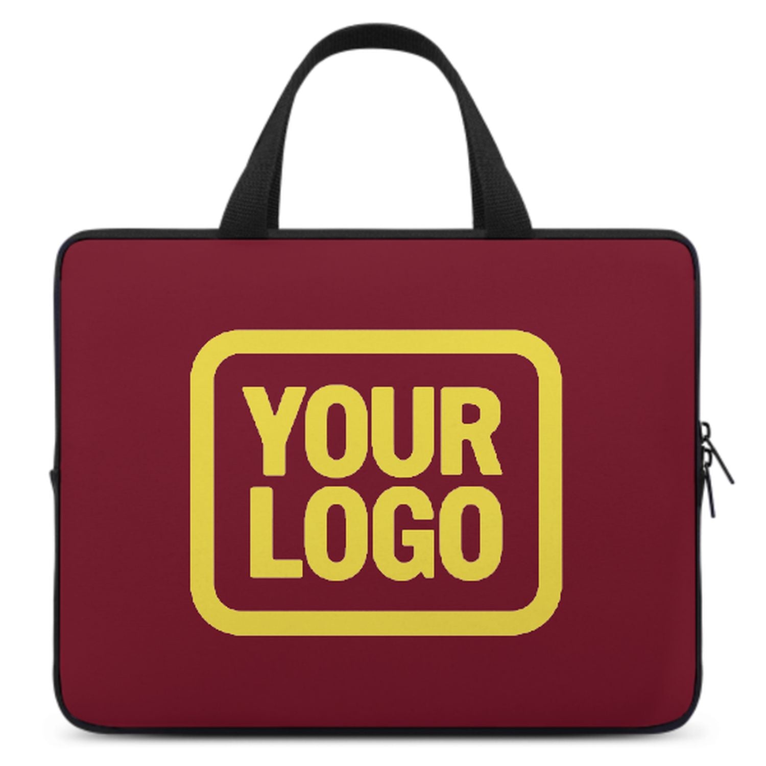 Borsa per laptop personalizzata color giallo chiaro cremisi
