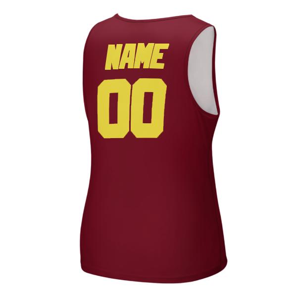 Maßgeschneidertes Karmesinrot Blassgelb Herren Tanktop