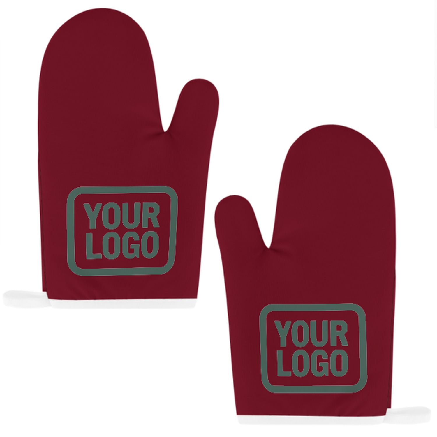 Maßgeschneidertes Karmesinrot  Blaugrün Topfhandschuh Set – 2-teilig