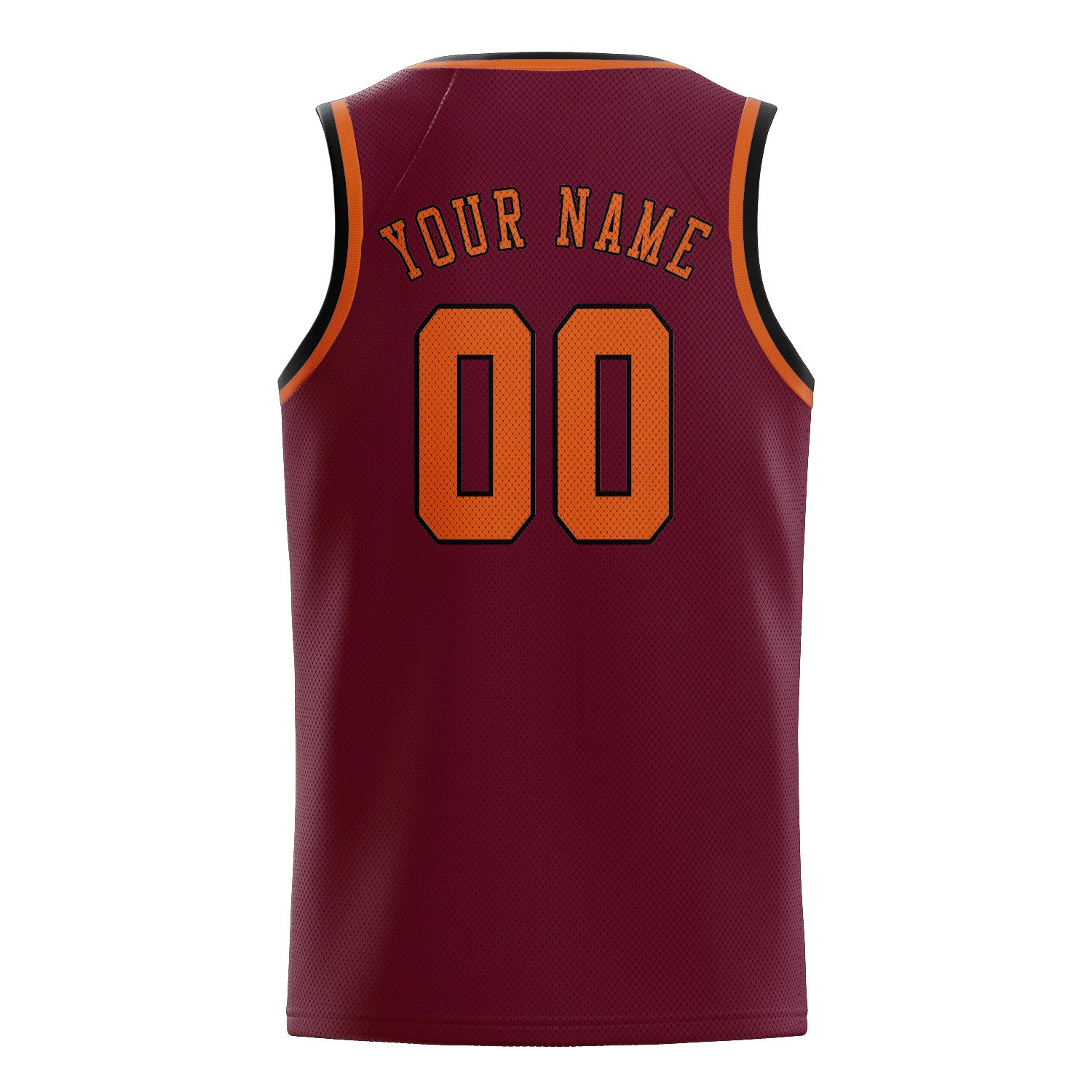 Benutzerdefiniertes Professionelles Karmesinrot Orange Basketballtrikot