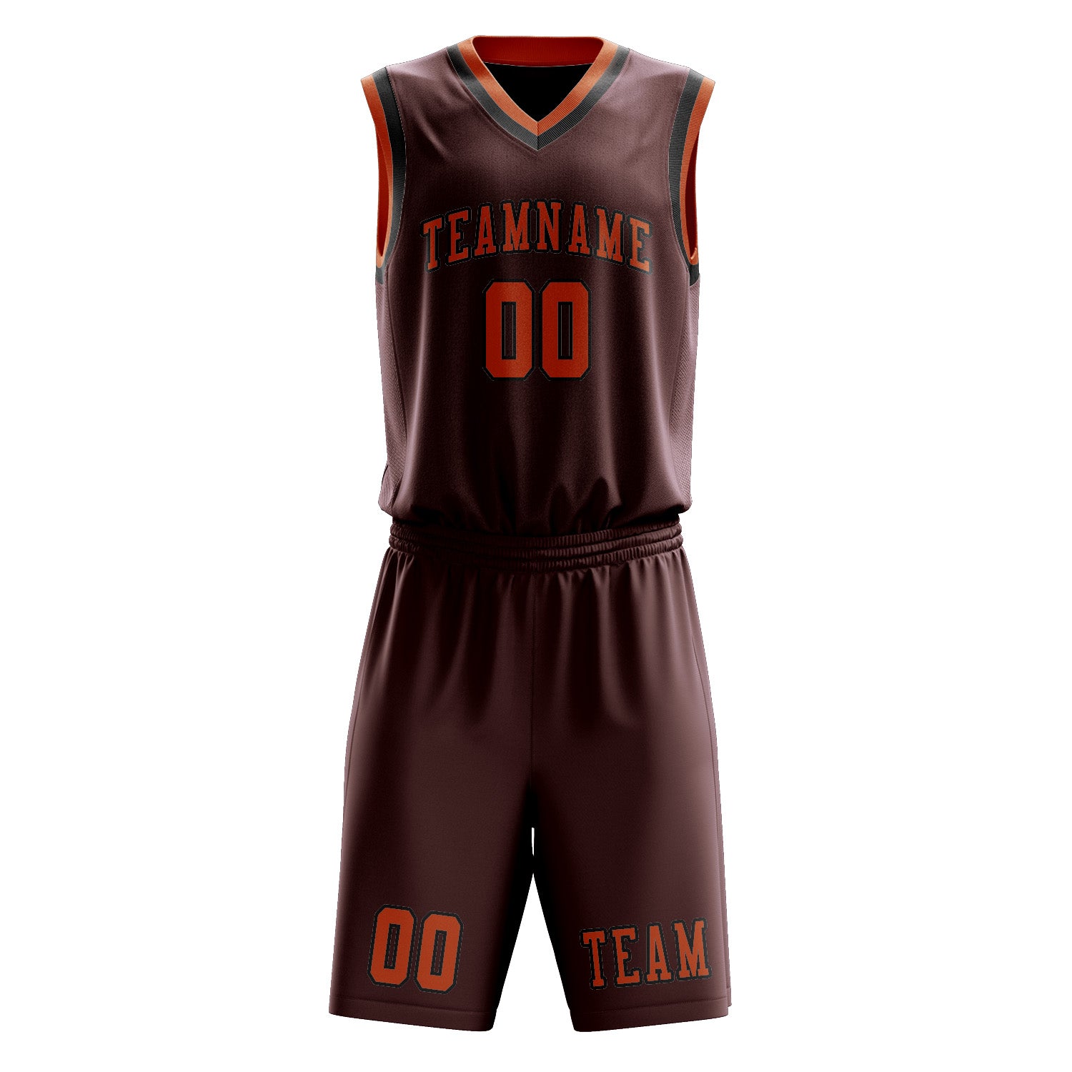 Benutzerdefiniertes Professionelles Karmesinrot Orange Basketballtrikot-Set