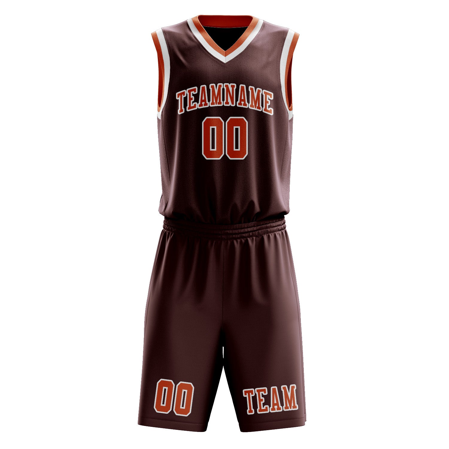 Benutzerdefiniertes Professionelles Karmesinrot Orange Basketballtrikot-Set
