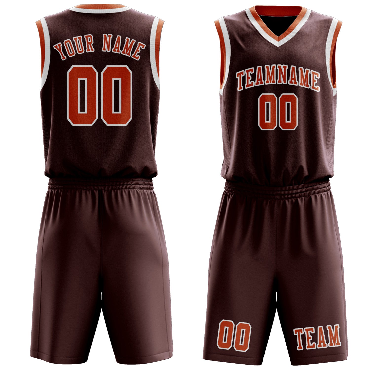 Benutzerdefiniertes Professionelles Karmesinrot Orange Basketballtrikot-Set