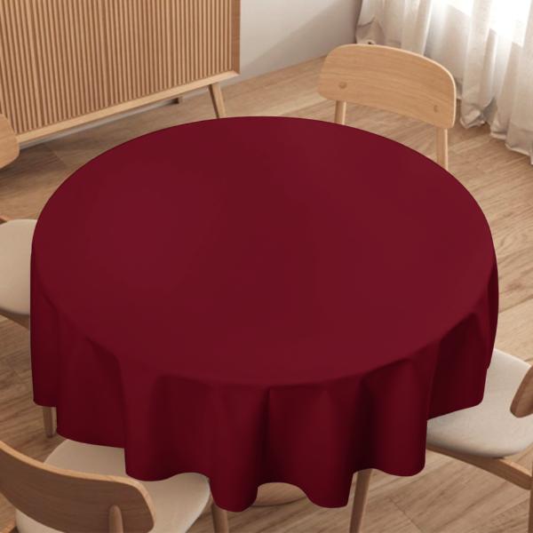 Maßgeschneidertes Karmesinrot Karmesinrot Runde Tischdecke