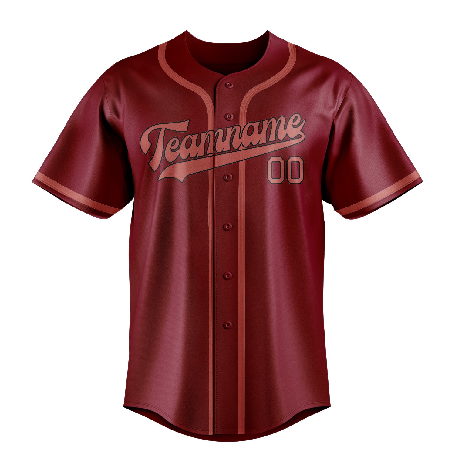 Benutzerdefiniertes Professionelles Karmesinrot Kupferrose Baseballtrikot