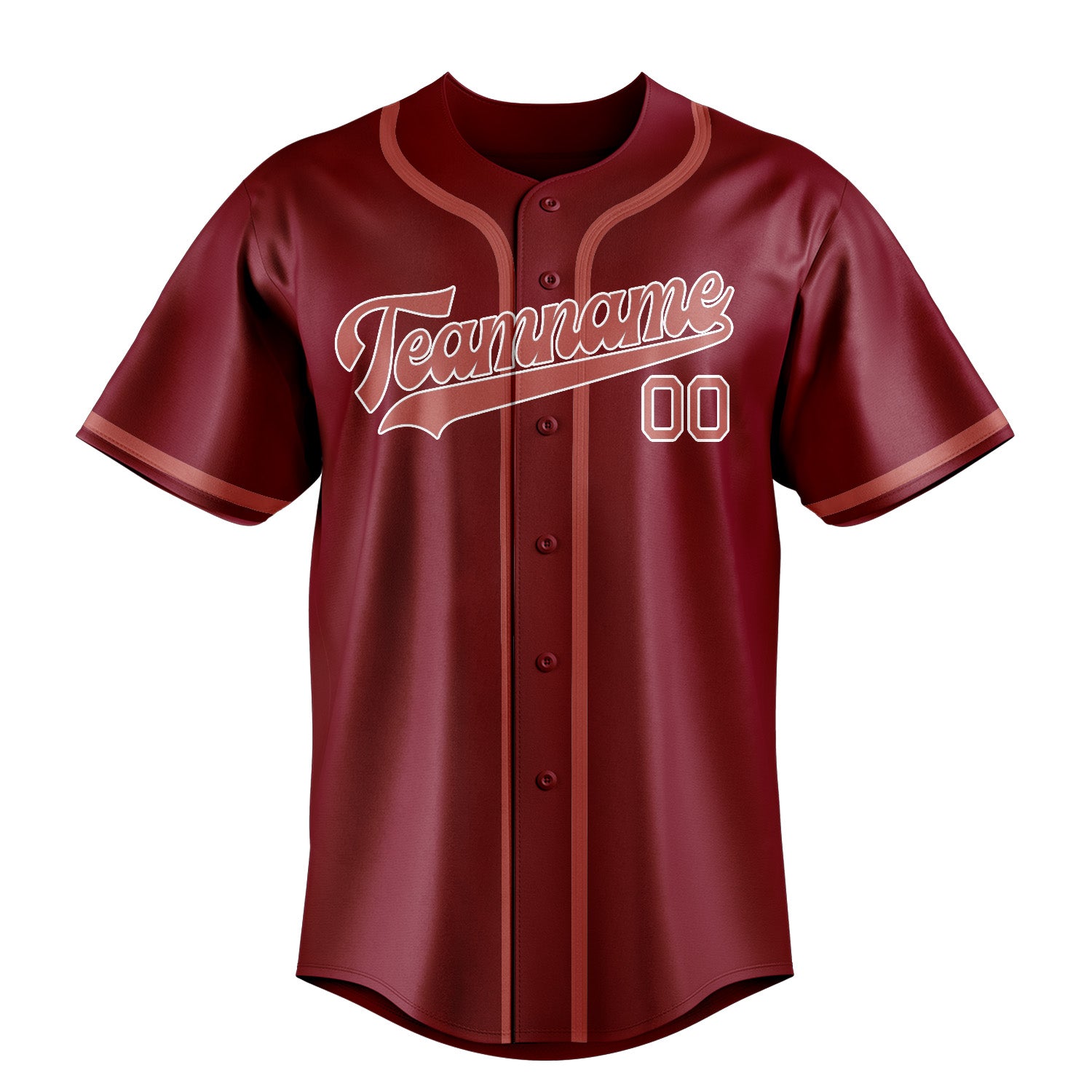 Benutzerdefiniertes Professionelles Karmesinrot Kupferrose Baseballtrikot