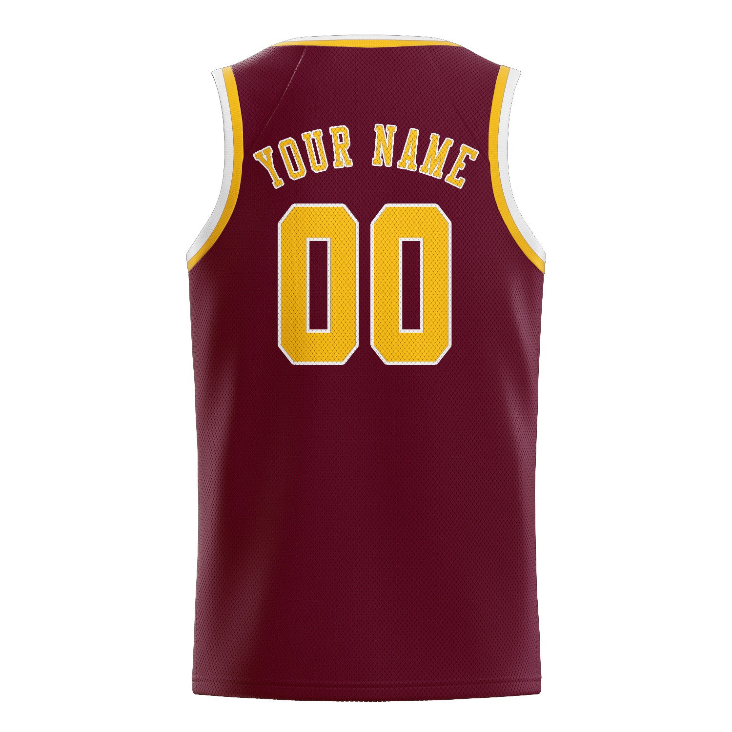 Benutzerdefiniertes Professionelles Karmesinrot Gold Basketballtrikot