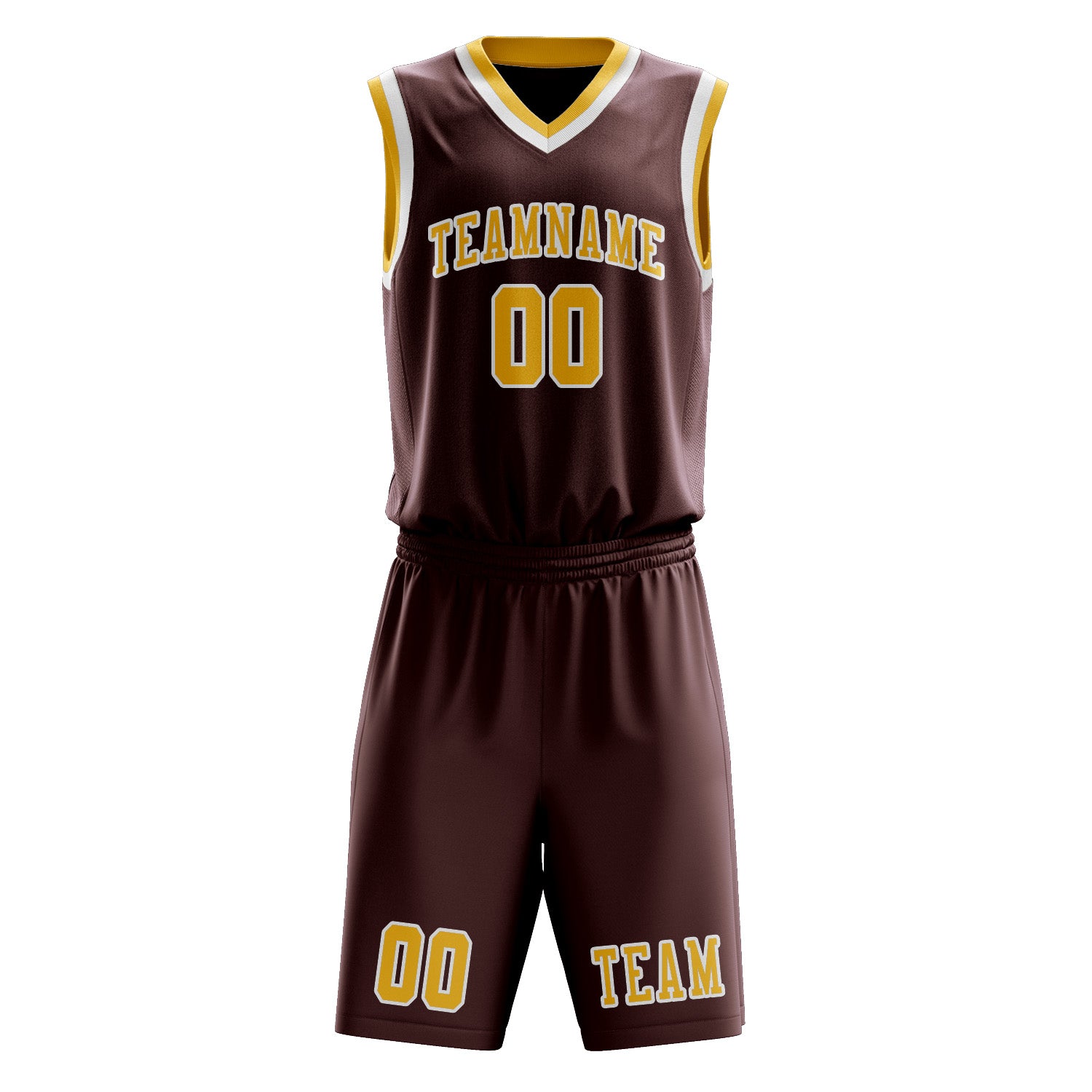 Benutzerdefiniertes Professionelles Karmesinrot Gold Basketballtrikot-Set