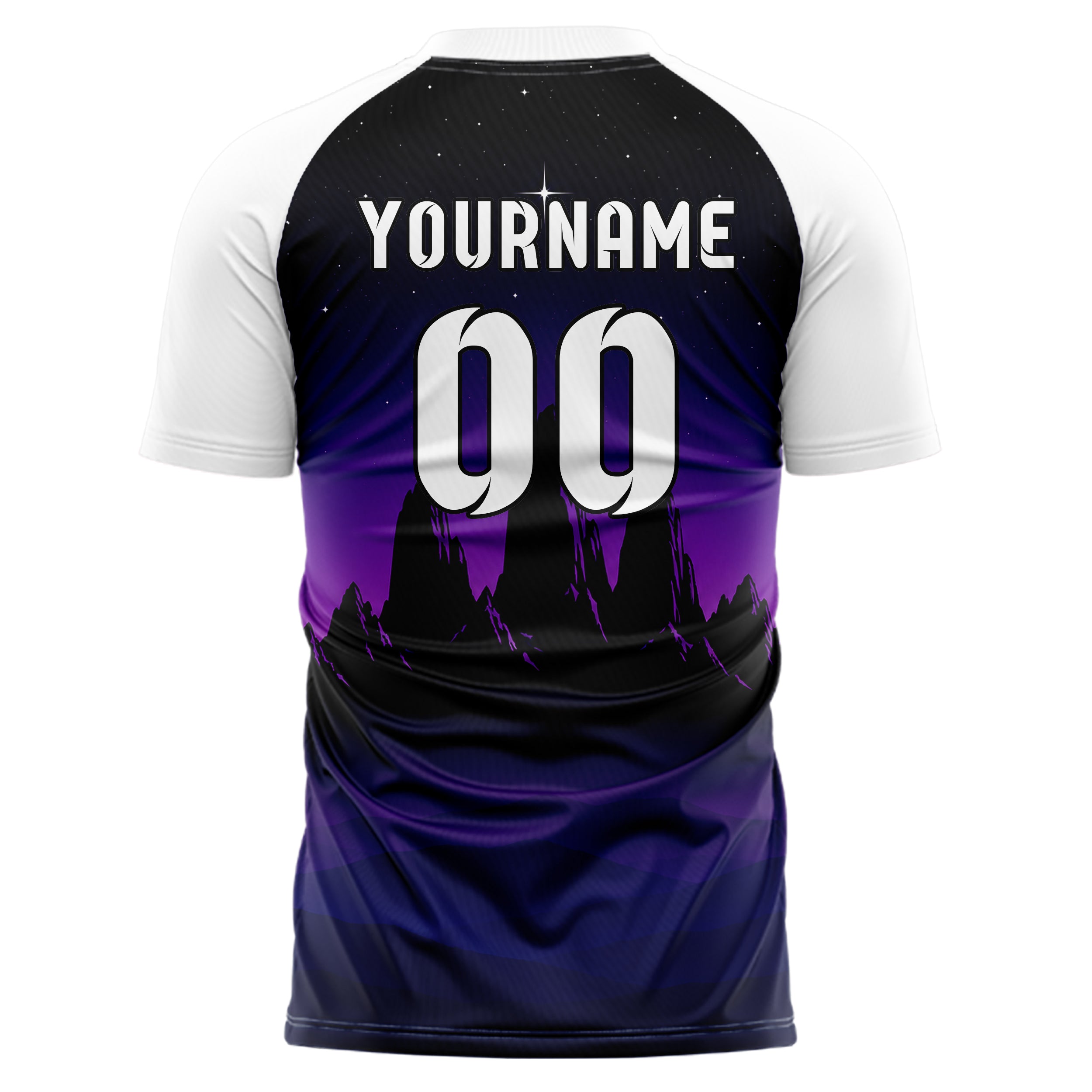 Schwarz Andes Skyline Design 15-0378 individuelles Fußballtrikot back