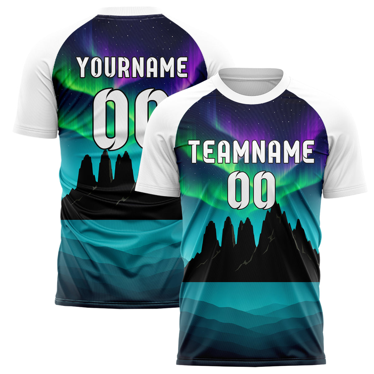Petrol Andes Skyline Design 15-0380 individuelles Fußballtrikot main