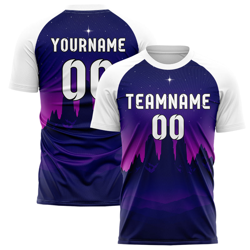 Marineblau Andes Skyline Design 15-0379 individuelles Fußballtrikot main