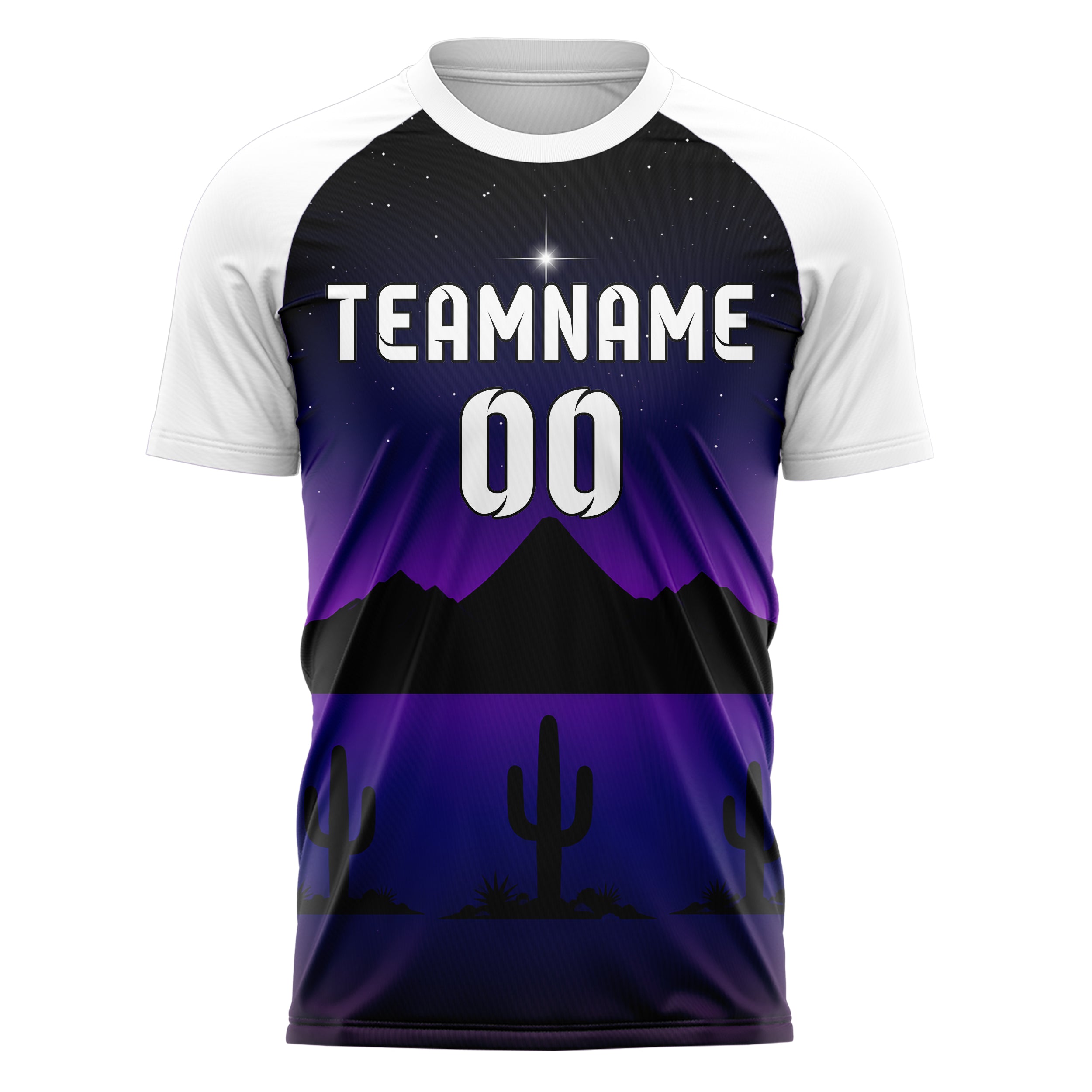 Schwarz Atacama Skyline Design 15-0508 individuelles Fußballtrikot front