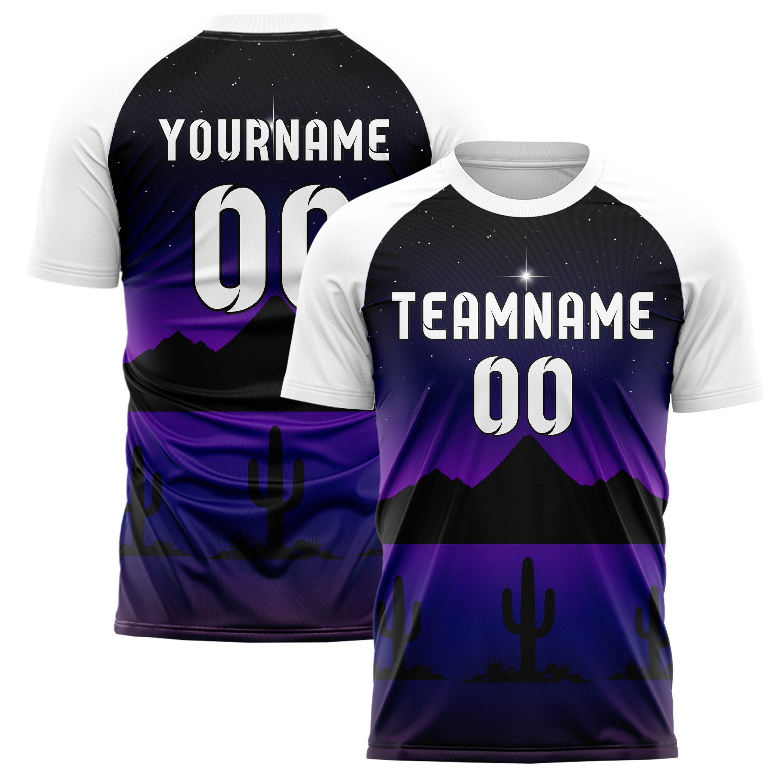 Schwarz Atacama Skyline Design 15-0508 individuelles Fußballtrikot main