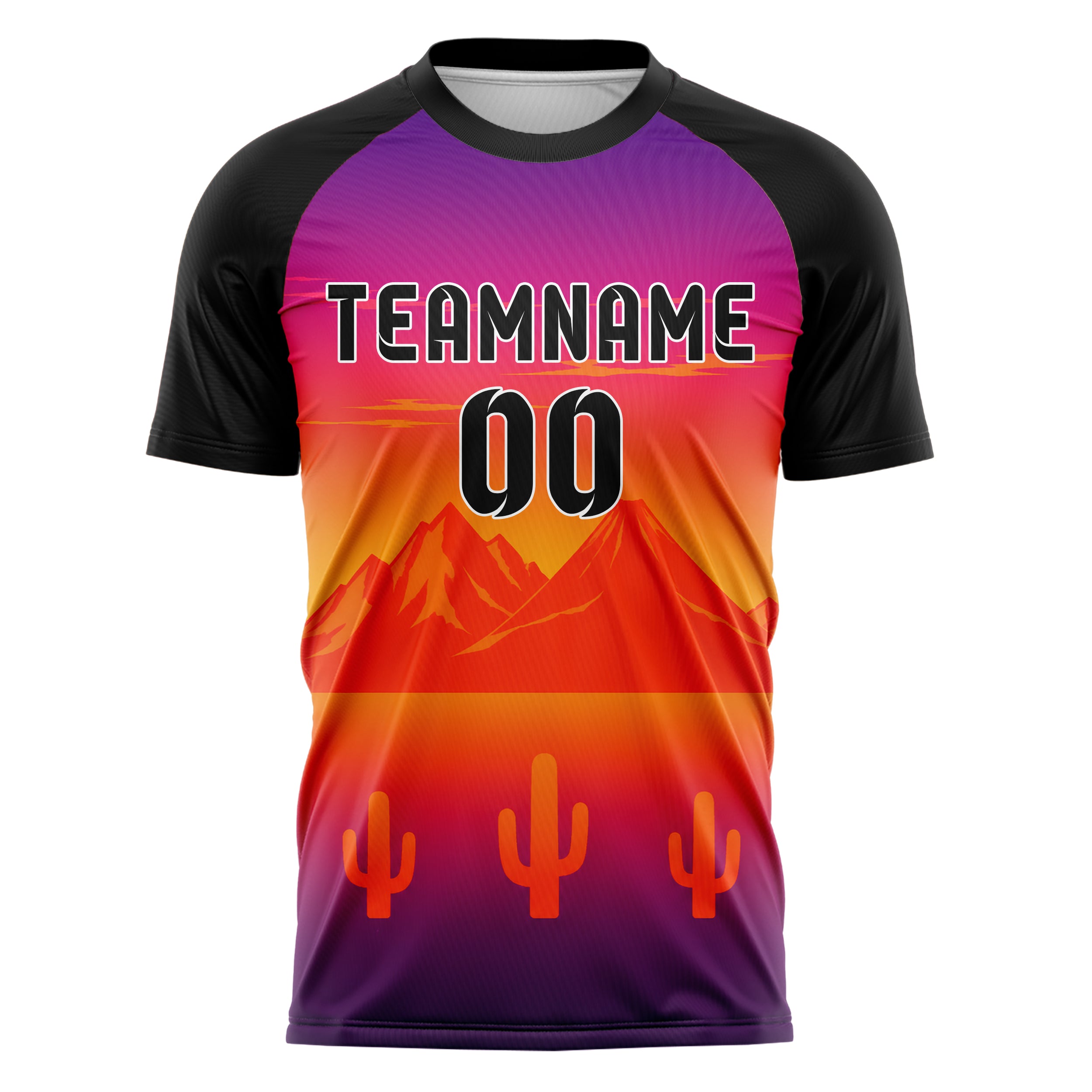 Orange Atacama Skyline Design 15-0502 individuelles Fußballtrikot front