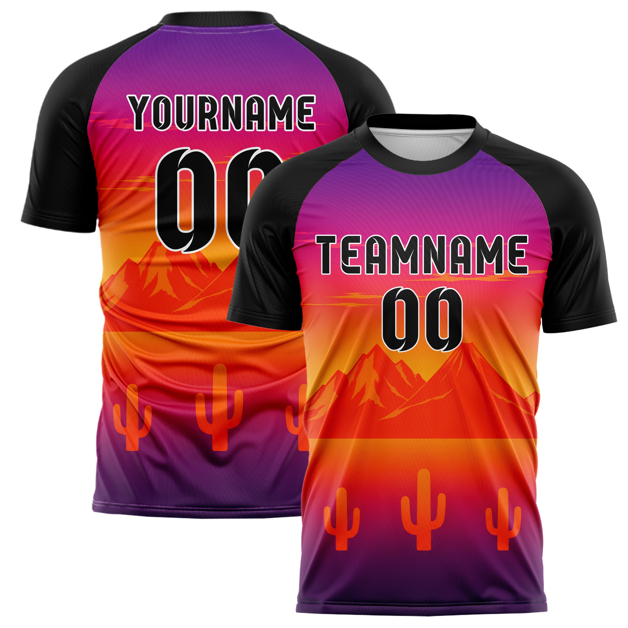 Orange Atacama Skyline Design 15-0502 individuelles Fußballtrikot main