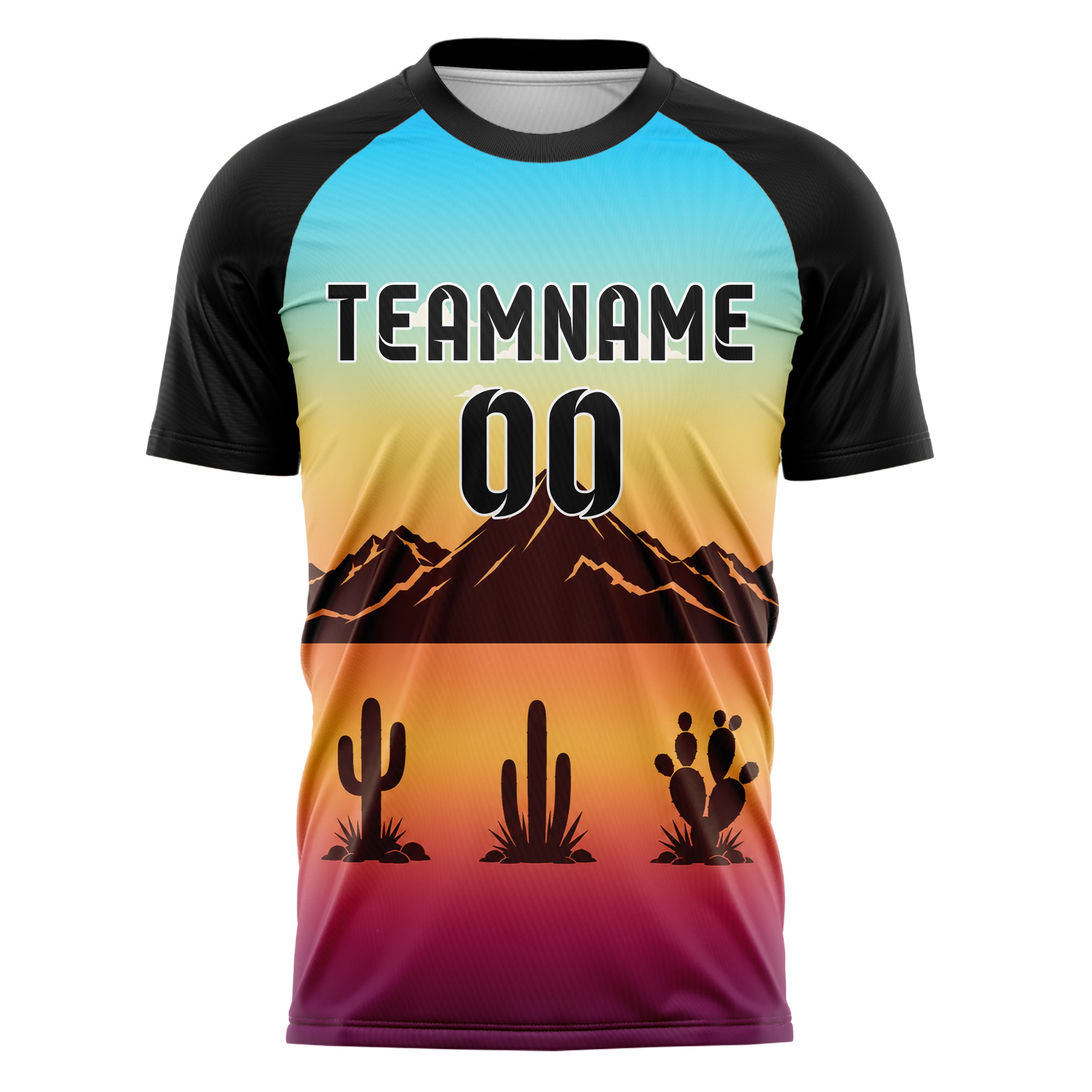 Gelb Atacama Skyline Design 15-0505 individuelles Fußballtrikot front