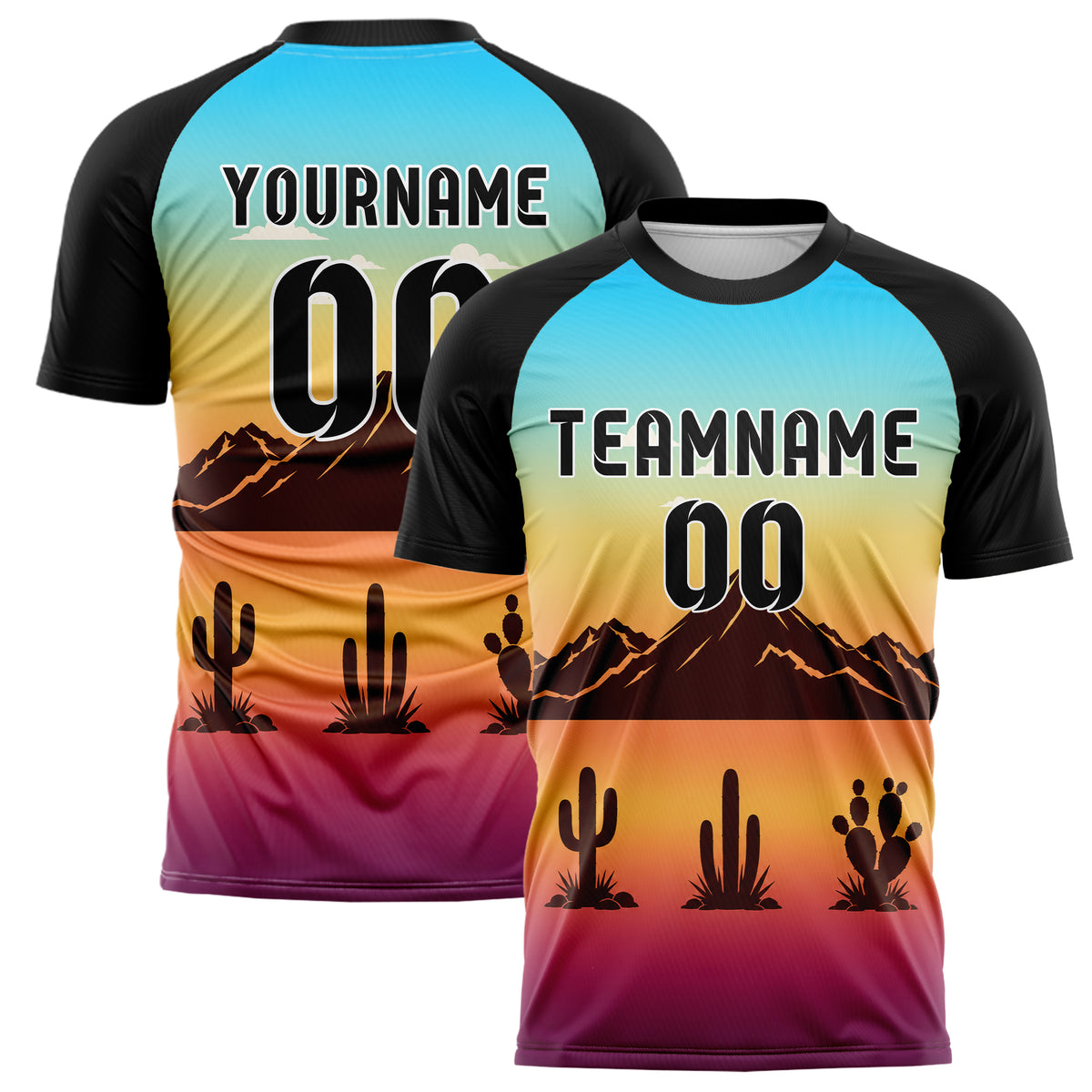Gelb Atacama Skyline Design 15-0505 individuelles Fußballtrikot main