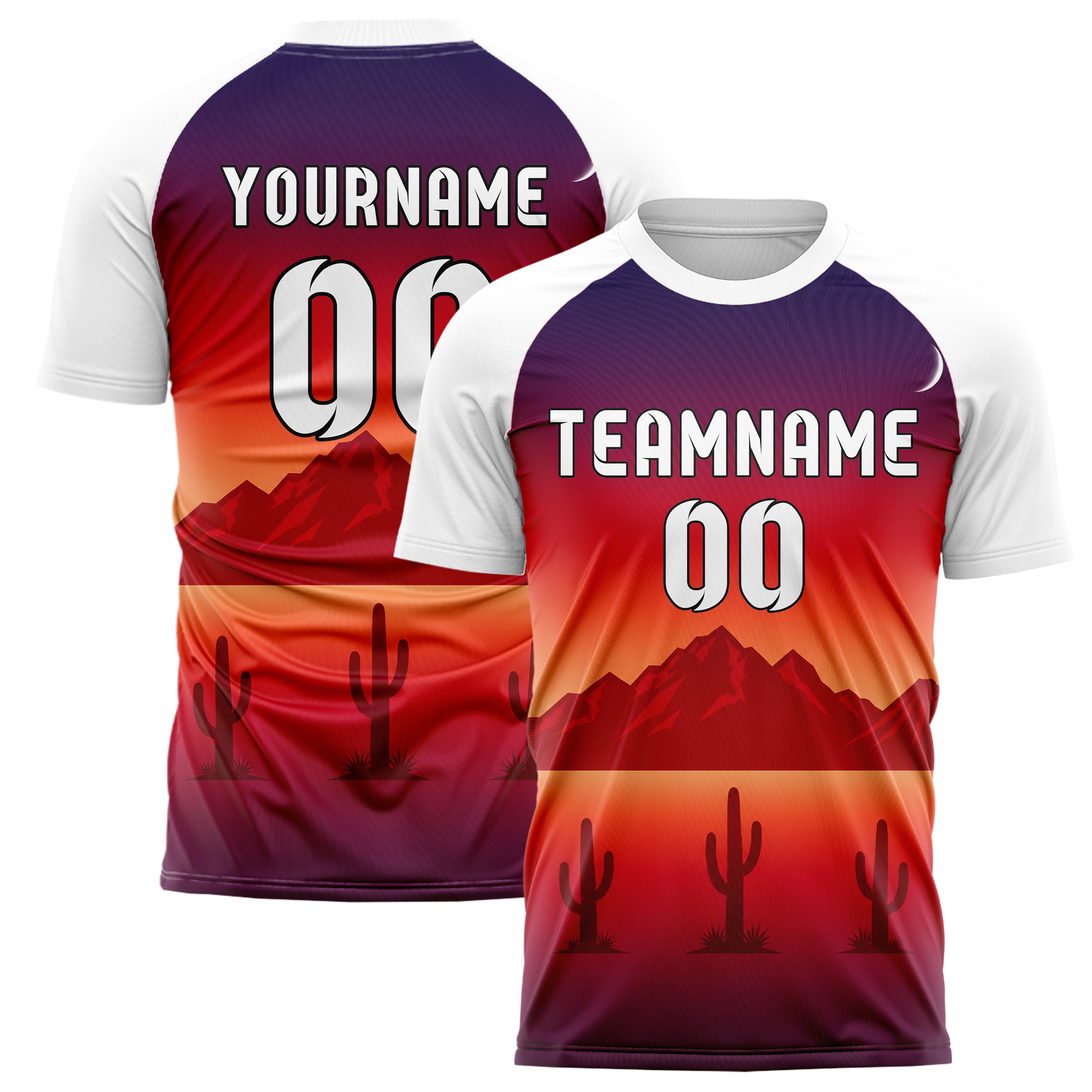 Rot Atacama Skyline Design 15-0503 individuelles Fußballtrikot main