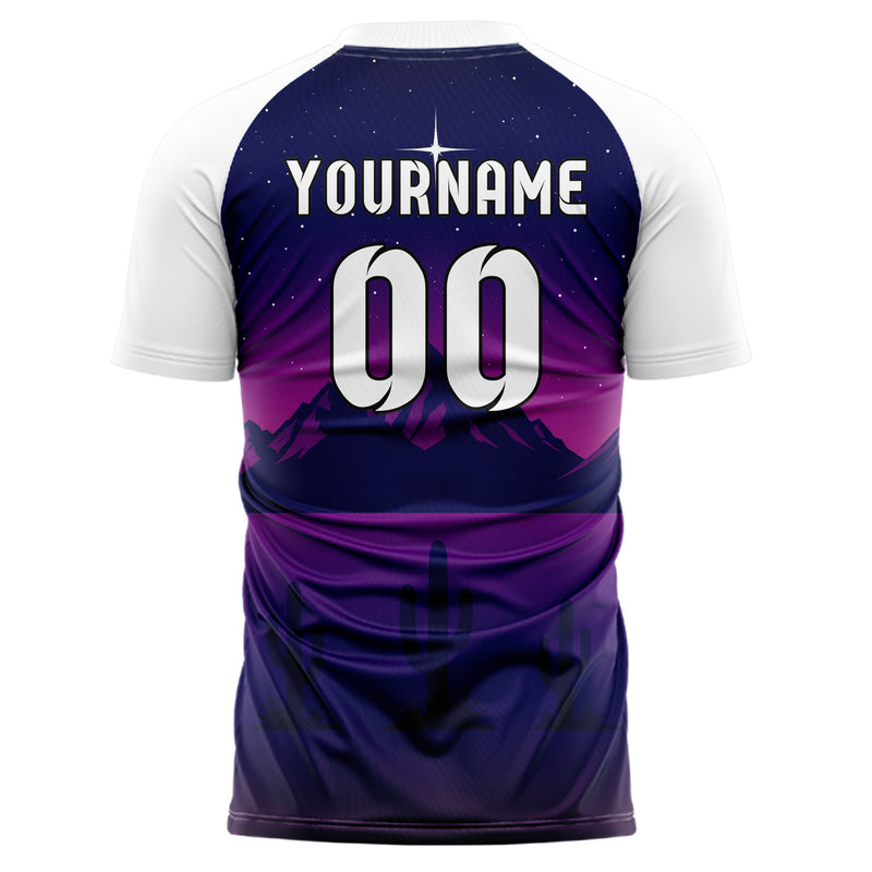 Marineblau Atacama Skyline Design 15-0509 individuelles Fußballtrikot back