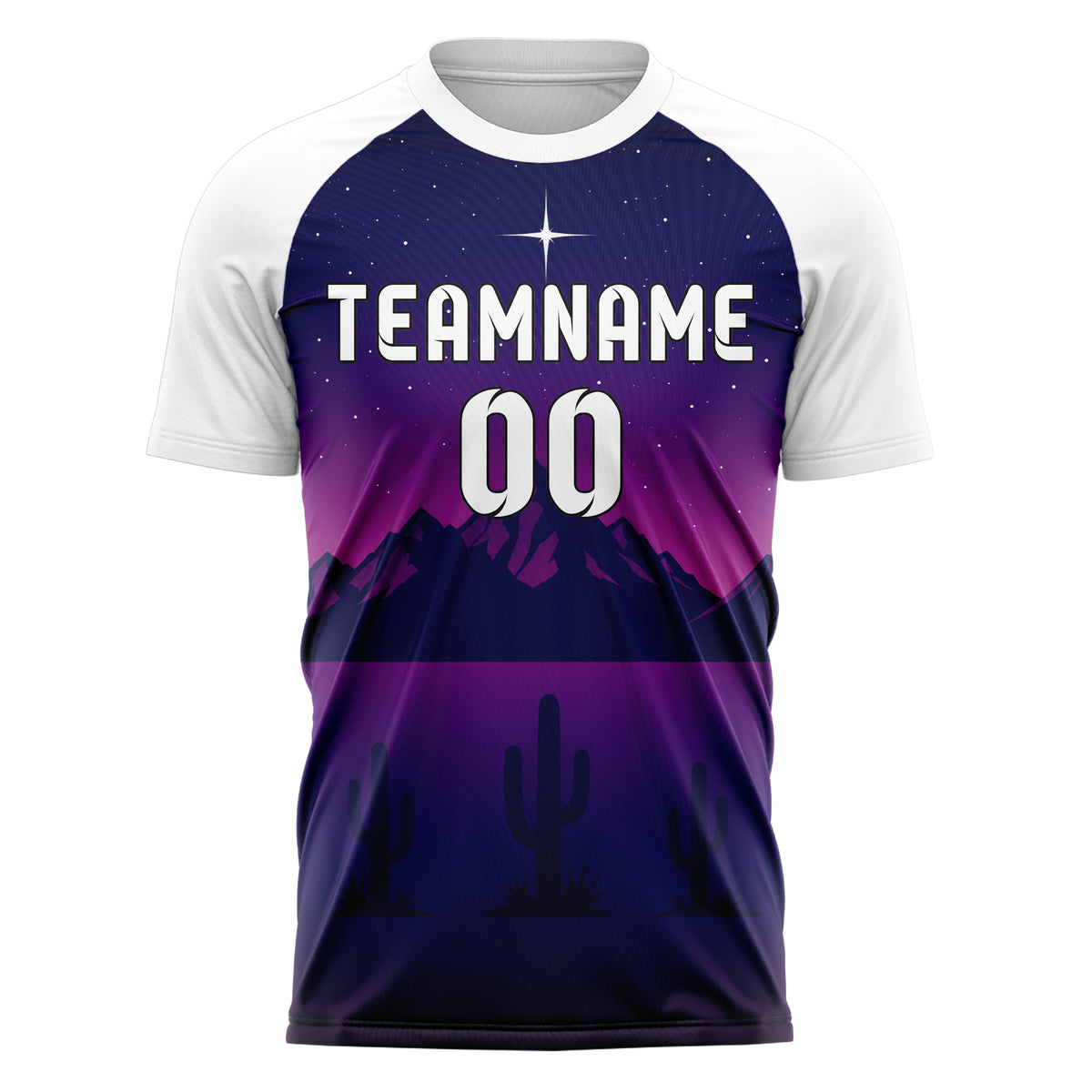 Marineblau Atacama Skyline Design 15-0509 individuelles Fußballtrikot front