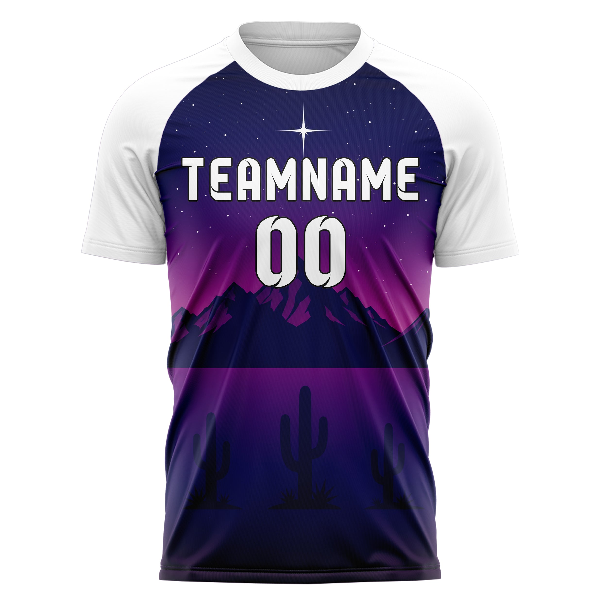Marineblau Atacama Skyline Design 15-0509 individuelles Fußballtrikot front