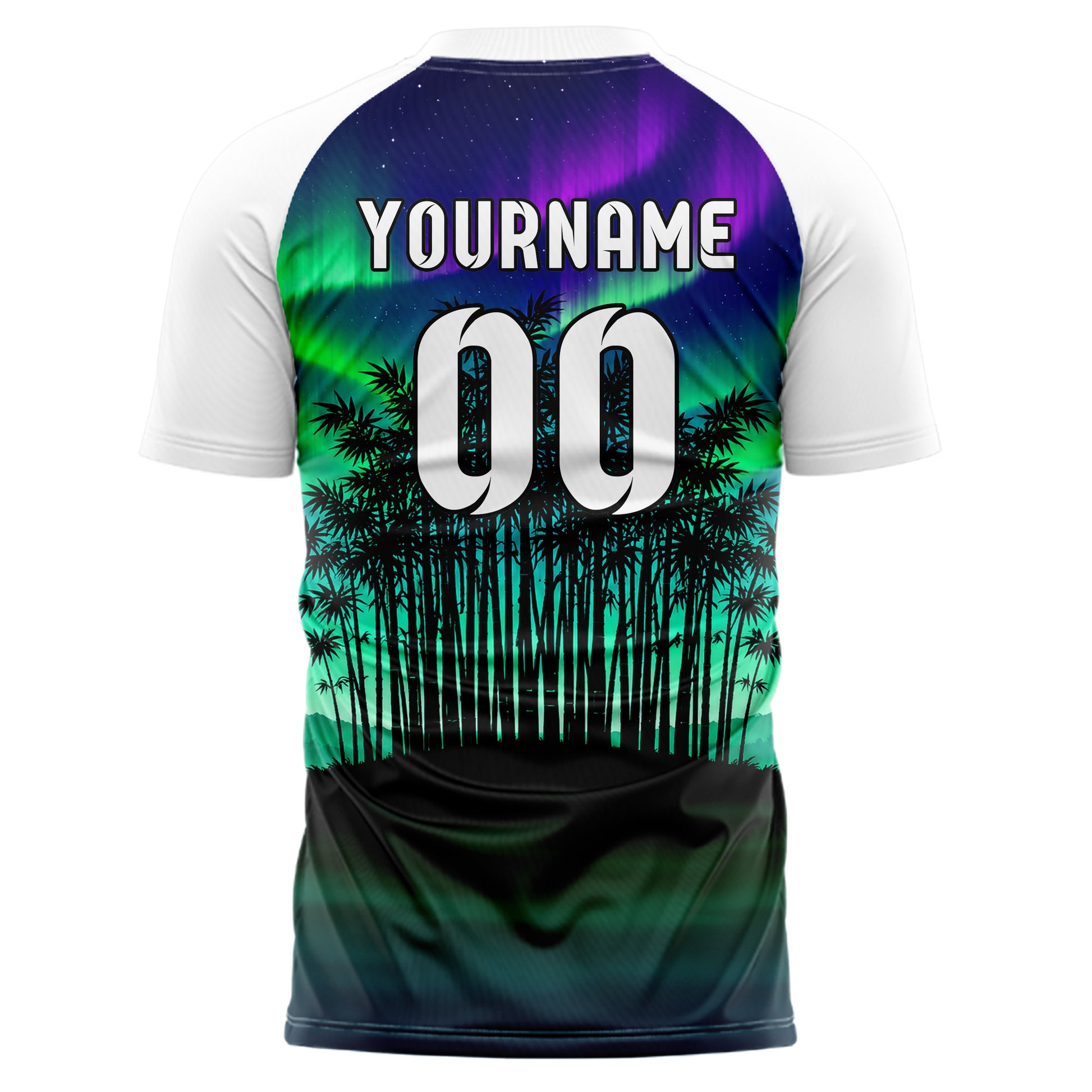 Petrol Bamboo Forest Skyline Design 15-0550 individuelles Fußballtrikot back